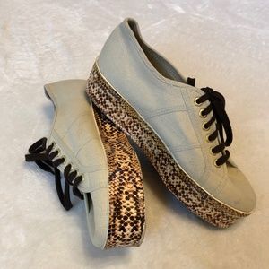 Superga Snakeskin Platforms
